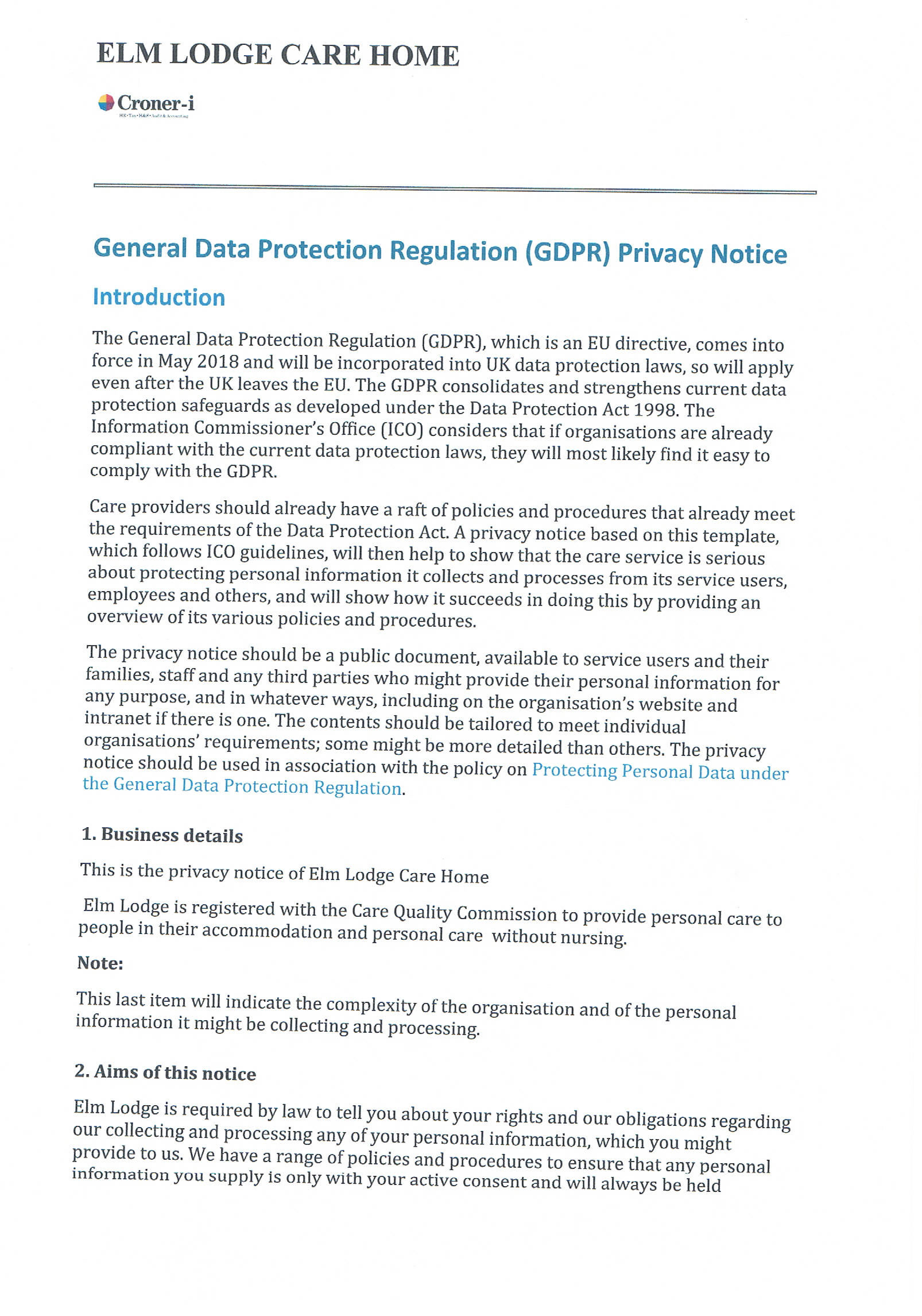 Privacy Notice 